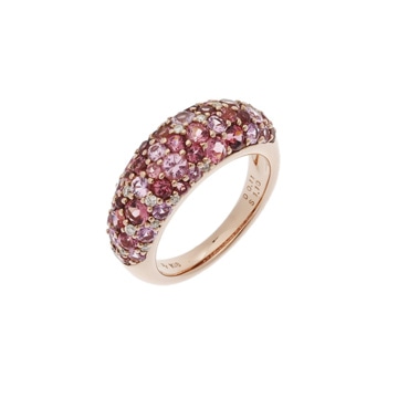 ポンテヴェキオ ピッコリーニリング ダイヤ0.11ct ピンクサファイア1.10ct K18ピンクゴールド PG レディース ジュエリー 【jewelry】