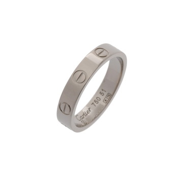 カルティエ ミニラブ リング #51 K18ホワイトゴールド WG レディース ジュエリー 【jewelry】