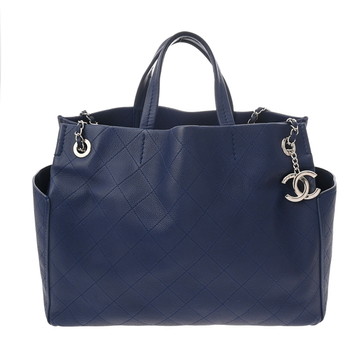 シャネル 2WAYチェーントート ブルー ソフトキャビア レディース バッグ 【bag】