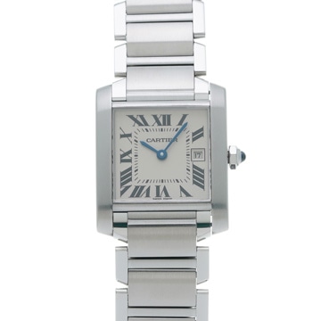 カルティエ タンク フランセーズ MM W51011Q3 アイボリー ボーイズ 時計 【wristwatch】