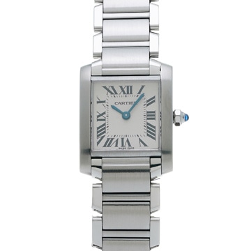 カルティエ タンク フランセーズ SM W51008Q3 ホワイト レディース 時計 【wristwatch】