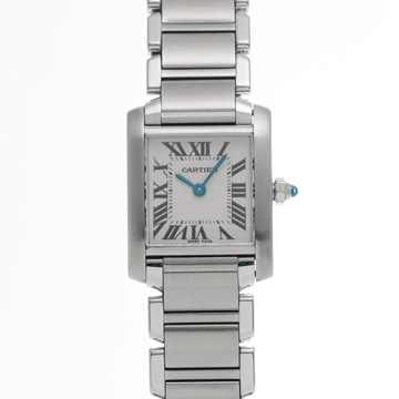 カルティエ タンク フランセーズ SM W51008Q3 ホワイト レディース 時計 【wristwatch】