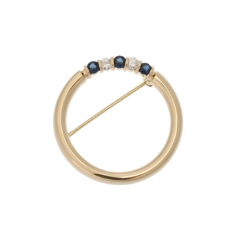 ティファニー サークルモチーフ サファイア ダイヤ ゴールド K18イエローゴールド YG ユニセックス ジュエリー 【jewelry】
