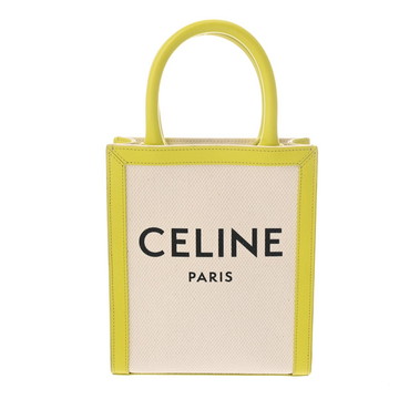 セリーヌ ミニバーティカルカバ ホワイト/イエロー 193302 キャンバス/レザー レディース バッグ 【bag】