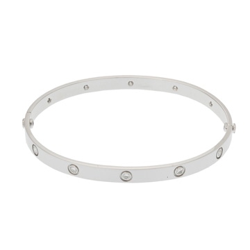 カルティエ ラブブレス オールダイヤ #23 K18ホワイトゴールド WG ユニセックス ジュエリー 【jewelry】