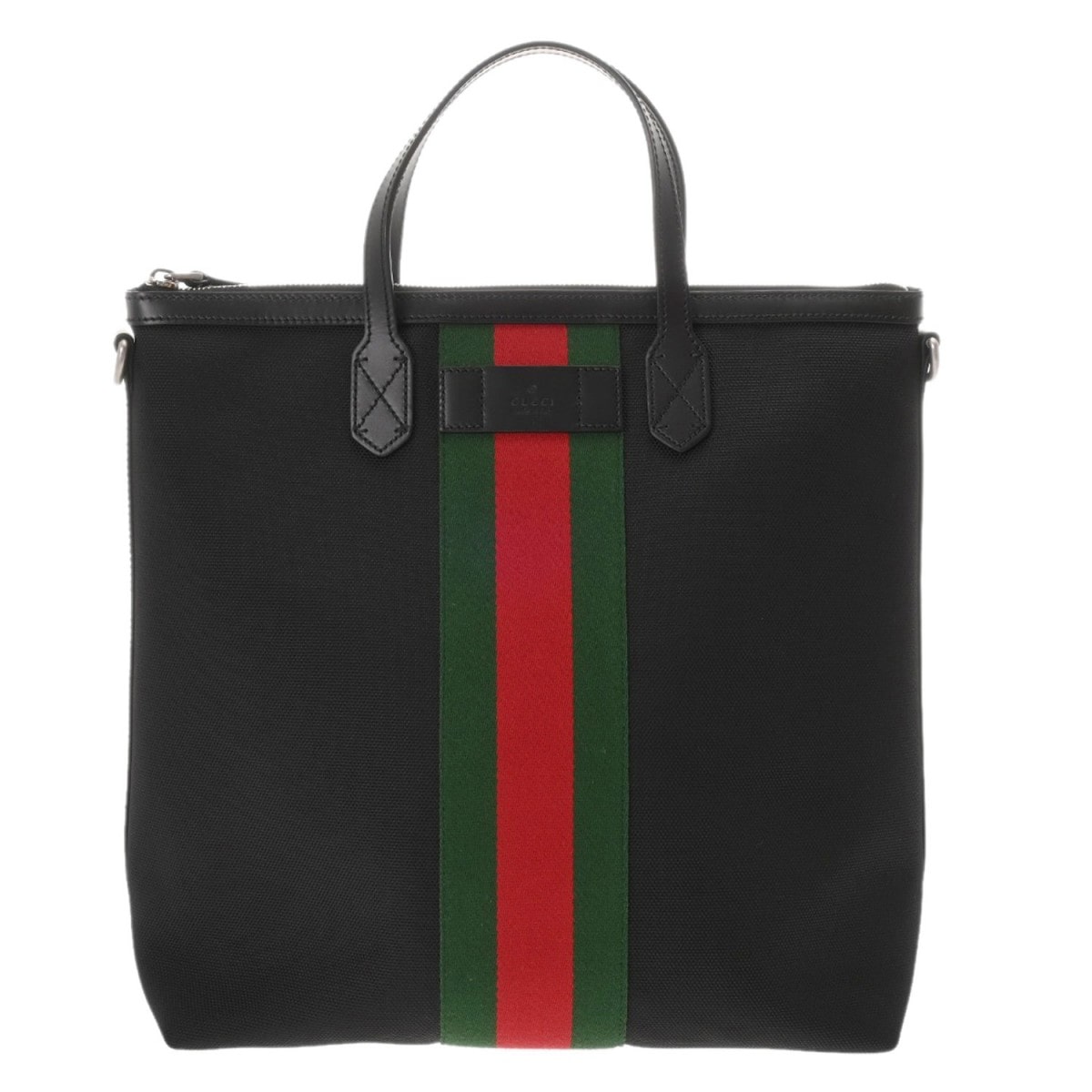 グッチ シェリーライン トートバッグ アウトレット品 ブラック 619751 キャンバス ユニセックス バッグ 【bag】