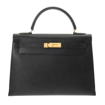 エルメス 32 外縫い ブラック アルデンヌ レディース バッグ 【bag】