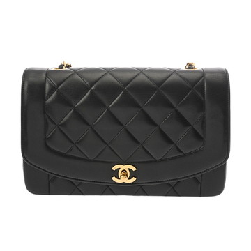 シャネル マトラッセ ダイアナ 25cm チェーンショルダー ブラック A01165 ラムスキン レディース バッグ 【bag】