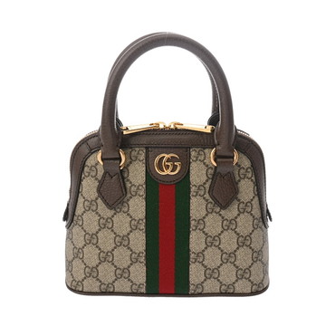 グッチ ミニトップハンドル バッグ ベージュ 772216 GGスプリームキャンバス/レザー レディース バッグ 【bag】