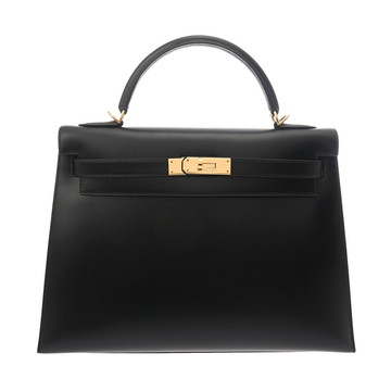 エルメス 32 外縫い 2WAY ブラック ボックスカーフ レディース バッグ 【bag】