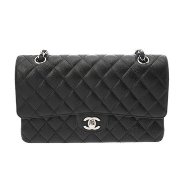 シャネル マトラッセ チェーンショルダー 25cm Wフラップ ブラック A01112 キャビアスキン レディース バッグ 【bag】