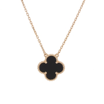 ヴァンクリーフ＆アーペル ヴィンテージ アルハンブラ オニキス K18イエローゴールド YG レディース ジュエリー 【jewelry】