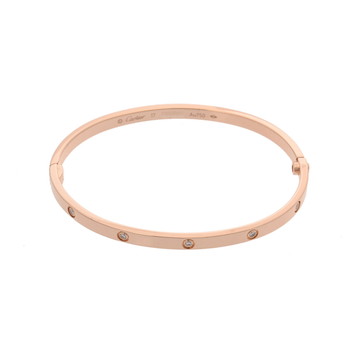 カルティエ ラブ ブレスレット SM ダイヤ #17 CRB6047917 K18ピンクゴールド PG レディース ジュエリー 【jewelry】