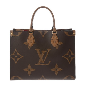 ルイヴィトン モノグラムリバース オンザゴー MM 2WAYトート ブラウン M45321 モノグラムキャンバス レディース バッグ 【bag】
