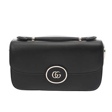 グッチ ダブルG ミニショルダーバッグ 2WAY ブラック 739722 レザー レディース バッグ 【bag】