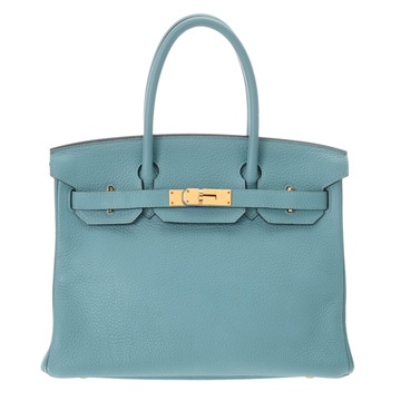 エルメス バーキン 30 ブルーアトール トゴ レディース バッグ 【bag】