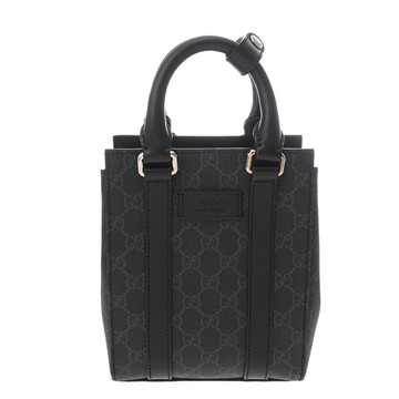 グッチ 2WAY ミニ トートバッグ ブラック 696010 GGスプリームキャンバス/レザー ユニセックス バッグ 【bag】
