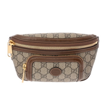 グッチ インターロッキング ベルトバッグ ベージュ/ブラウン 682933 GGスプリームキャンバス/レザー ユニセックス バッグ 【bag】
