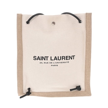 サンローラン フラット クロスボディバッグ ベージュ/ブラック 710272 キャンバス メンズ バッグ 【bag】