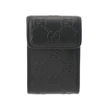 グッチ GGエンボス ミニバッグ ブラック 625571 レザー メンズ バッグ 【bag】
