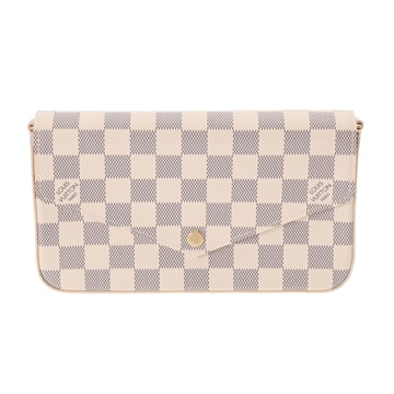ルイヴィトン ダミエアズール ポシェットフェリシー 白 N63106 ダミエアズールキャンバス レディース バッグ 【bag】