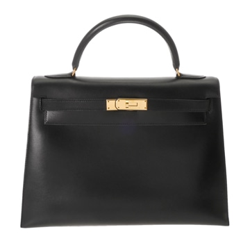 エルメス 32 外縫い 2WAY ブラック ボックスカーフ レディース バッグ 【bag】