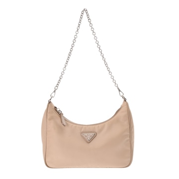 プラダ Re-Editionショルダーバッグ ベージュ/シルバー金具 1BH204 ナイロン レディース バッグ 【bag】