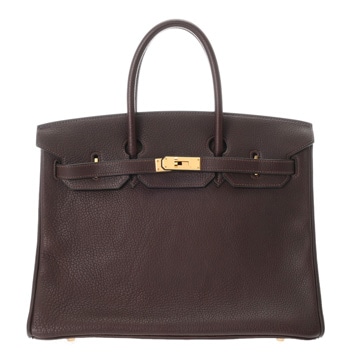 エルメス バーキン 35 ショコラ フィヨルド ユニセックス バッグ 【bag】