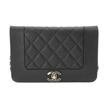 シャネル マドモアゼル チェーンウォレット ブラック A80972 キャビアスキン レディース バッグ 【bag】