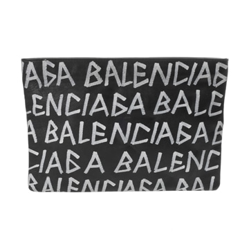 バレンシアガ グラフィティ ブラック/ホワイト 494040 レザー ユニセックス バッグ 【bag】