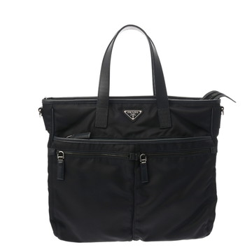 プラダ 2WAY トートバッグ ネイビー 2VG860 テスート/サフィアーノレザー レディース バッグ 【bag】
