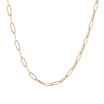ノーブランド 中空デザイン 50cm チェーン ゴールド K18イエローゴールド YG ユニセックス ジュエリー 【jewelry】