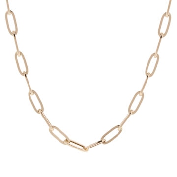 ノーブランド 中空デザイン 50cm チェーン ゴールド K18イエローゴールド YG ユニセックス ジュエリー 【jewelry】
