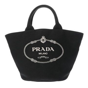 プラダ カナパ ファブリック ハンドバッグ ブラック 1BG186 キャンバス レディース バッグ 【bag】