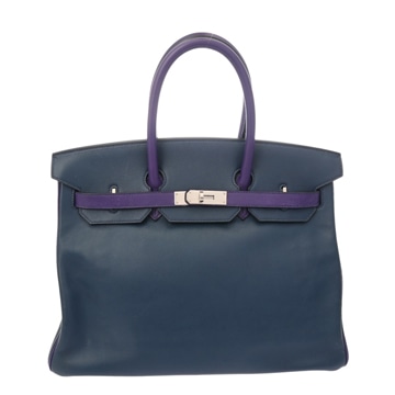 エルメス バーキン 35 パーソナルオーダー アイリス/ブルーインディゴ スイフト ユニセックス バッグ 【bag】