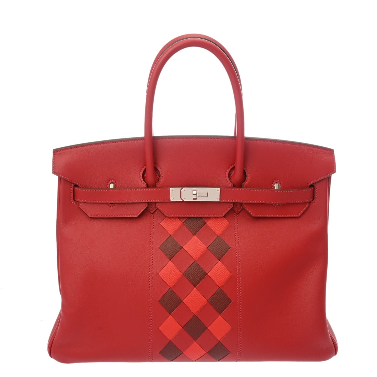エルメス バーキン 35 ルージュピマン/ルージュクー ヴォースイフト ユニセックス バッグ 【bag】