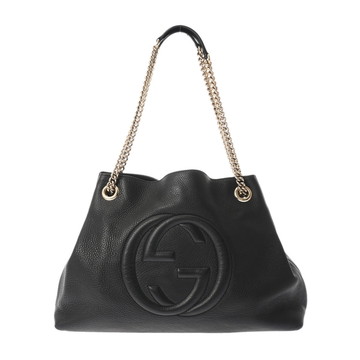 グッチ ソーホー インターロッキング チェーントート ブラック 308982 カーフ レディース バッグ 【bag】