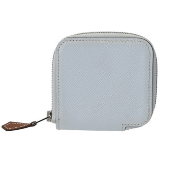エルメス アザップ コンパクト ミニ ブルーブリュム ヴォーエプソン レディース 財布 【purse】