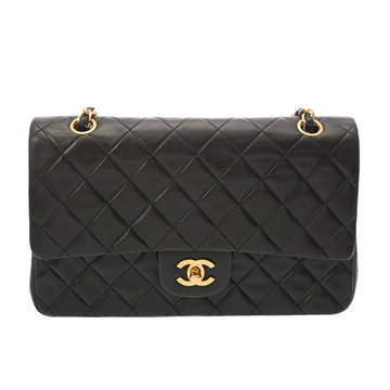 シャネル マトラッセ Wフラップ 25cm チェーンショルダー ブラック A01112 ラムスキン レディース バッグ 【bag】