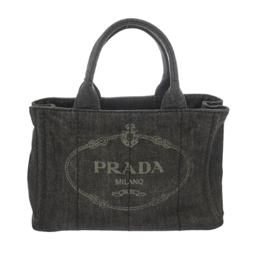 プラダ カナパ ミニ  グレー 1BG439 デニム レディース バッグ 【bag】
