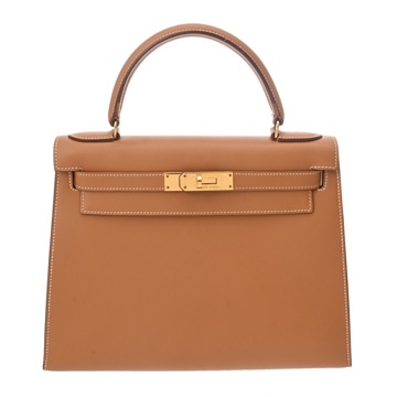エルメス 28 外縫い 2WAY ナチュラル ボックスカーフ レディース バッグ 【bag】