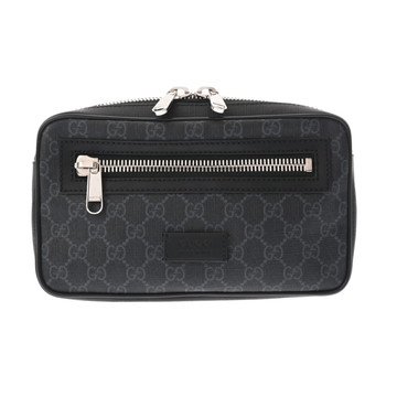 グッチ GGスプリーム ベルトバッグ ブラック/グレー 474293 GGスプリームキャンバス メンズ バッグ 【bag】