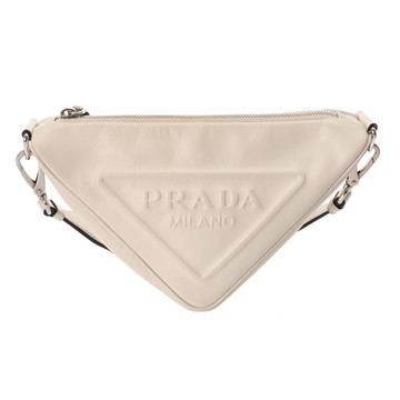 プラダ トライアングル ホワイト 1BH190 レザー レディース バッグ 【bag】