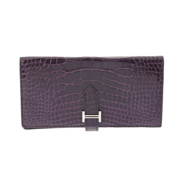エルメス ベアンスフレ アメジスト アリゲーターリセ レディース 財布 【purse】
