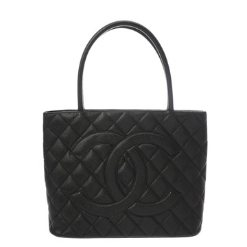シャネル 復刻トート ブラック A01804 キャビアスキン レディース バッグ 【bag】
