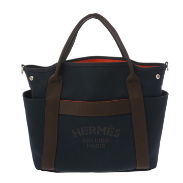 エルメス サックドパンサージュ グルーム ネイビー トワルシェブロン レディース バッグ 【bag】