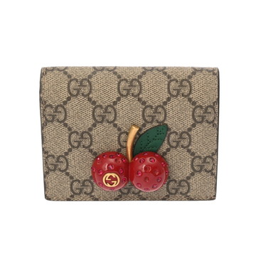 グッチ GGスプリーム チェリー ベージュ/ゴールド金具 476050 GGスプリームキャンバス レディース 財布 【purse】