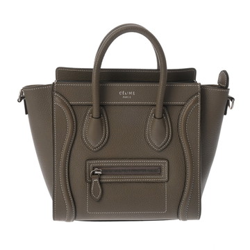 セリーヌ ラゲージ ナノショッパー グレージュ カーフ レディース バッグ 【bag】