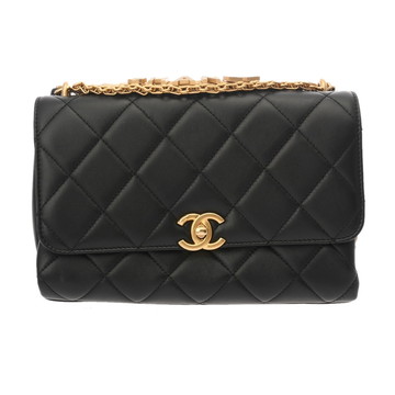 シャネル マトラッセ スモールフラップバッグ ブラック ラムスキン/ラインストーン レディース バッグ 【bag】