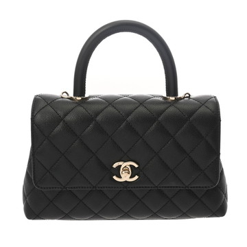 シャネル マトラッセ トップハンドルフラップバッグ XS ブラック A92990 キャビアスキン レディース バッグ 【bag】